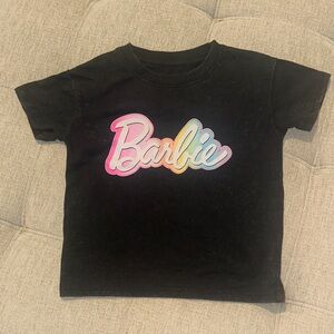 Barbie Black T-Shirt with Colorful Logo